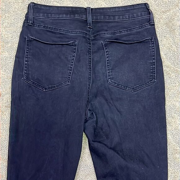 Sol Super High Rise Ultimate Jegging Juniors 11 Black Jeans w Distressed Knees - Picture 9 of 12